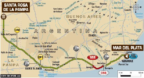 Dakar Rally route dag1